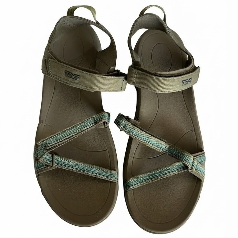 Teva Verra Womens Sport Sandals Bungee Cord Olive Teal 1006263 Size 11 Gorpcore